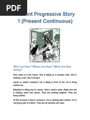 Present Continuous Story Pdf