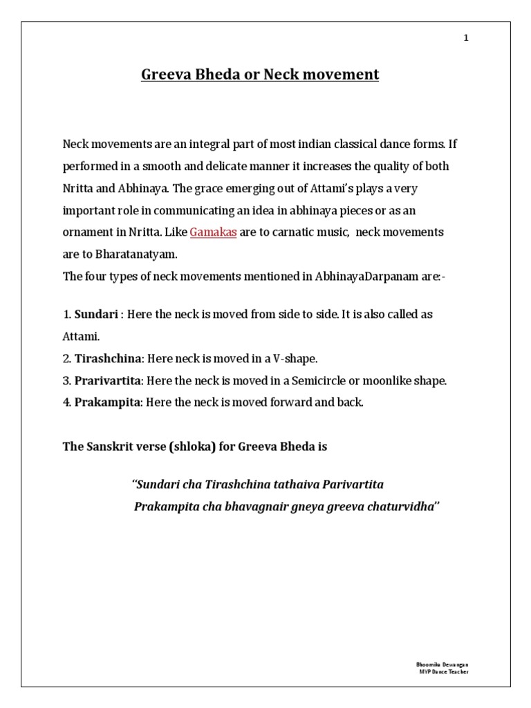 Greeva Bheda PDF Entertainment Dances
