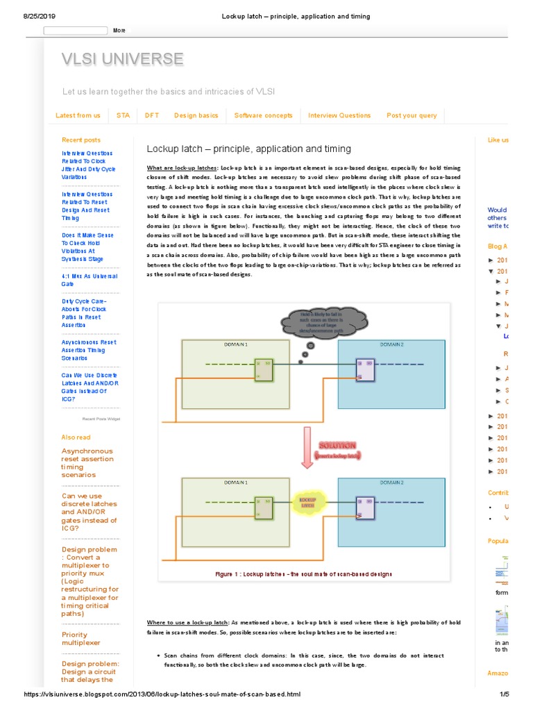 Lockup latch principle, application and timing PDF Digital