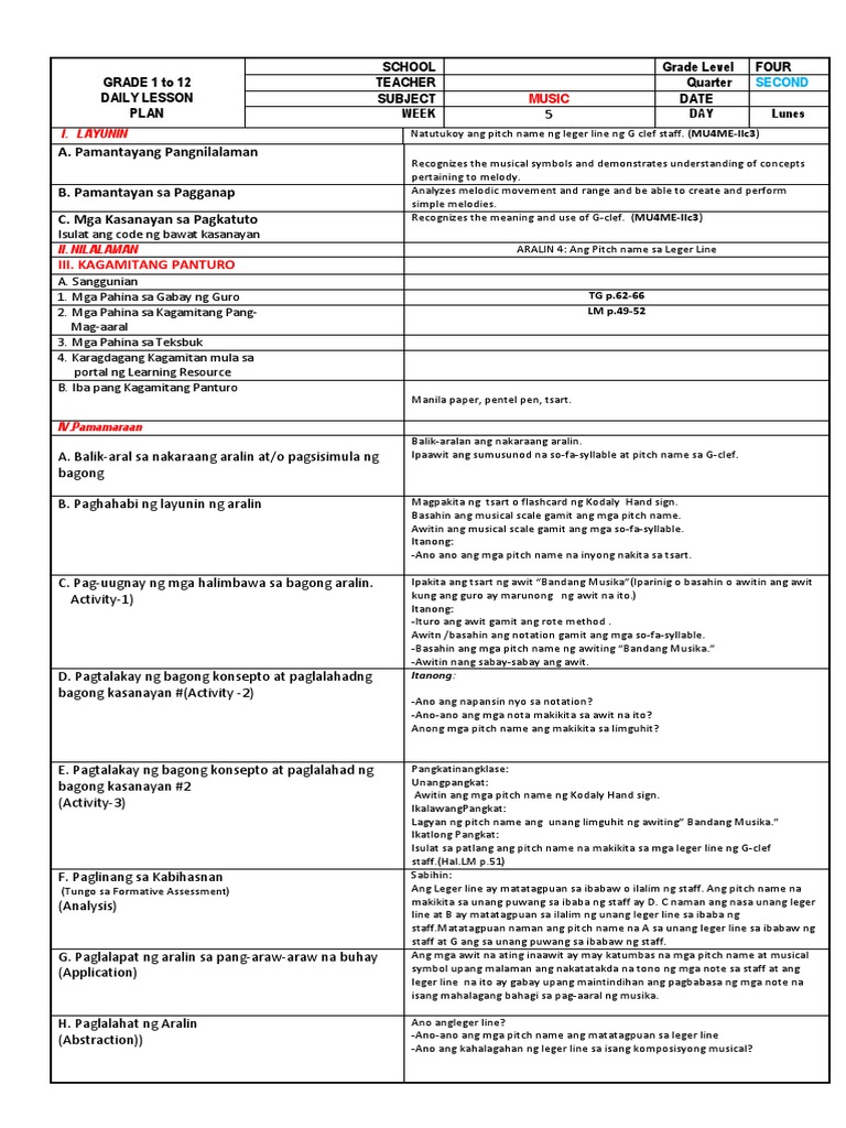 Mapeh DLL | PDF