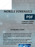 Mobile Forensics: A AMRITHA (1705006) R DARSINI (1705025)