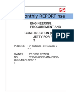 Monthly REPORT Hse: Engineering, Procurement and Construction (Epc) Jetty For Pltu Kendari - 3