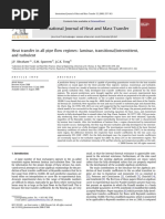 Heat Transfer in All Pipe Flow Regimes - Laminar, Transitional - Intermittent, and Turbulent