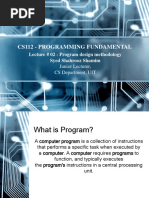 Cs112 - Programming Fundamental: Lecture # 02 - Program Design Methodology Syed Shahrooz Shamim