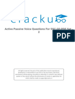 Active Passive Voice Questions For SSC GD PDF Set - 2