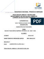 Tarea Indices Financieros David Morazan