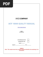 Iatf 16949 Quality Manual: Xyz Company