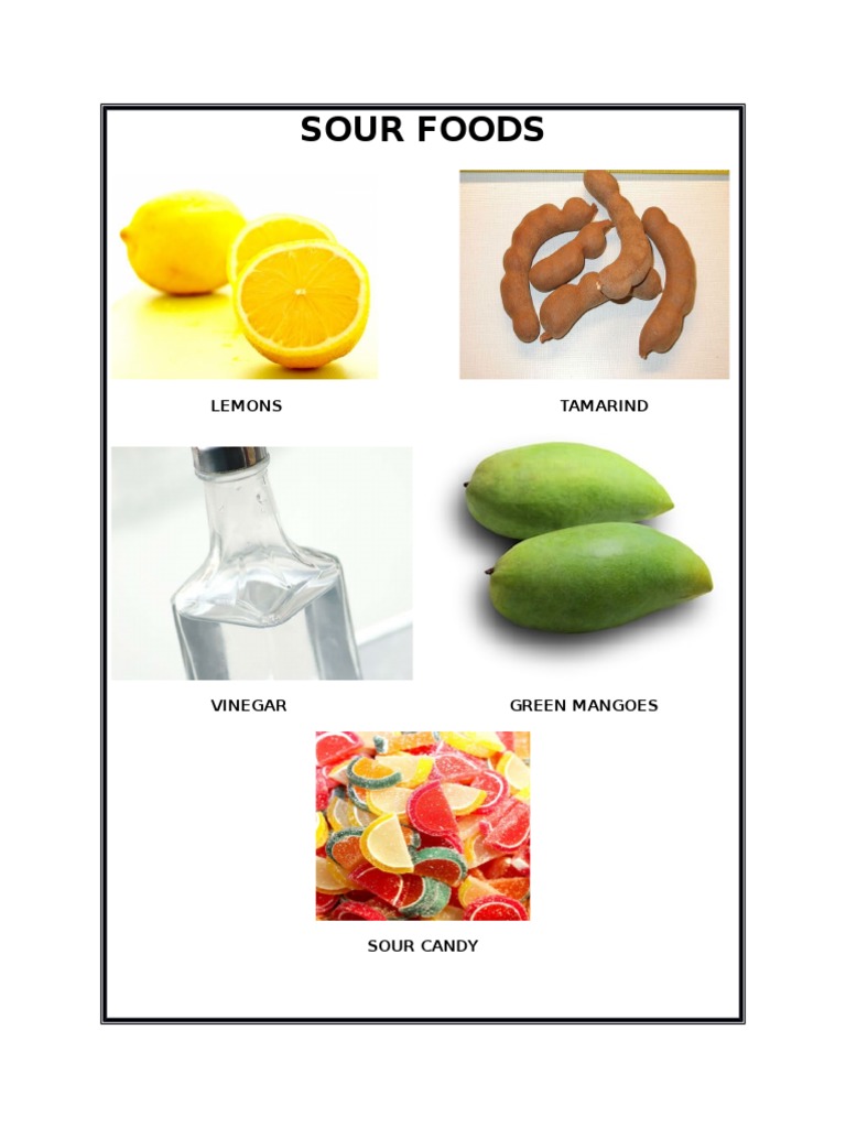 Sour Foods: Lemons Tamarind | PDF