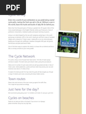 Cycling Map of Jersey