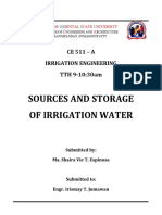 3.1 Tth Sources and Storage of Irrigation Water 1
