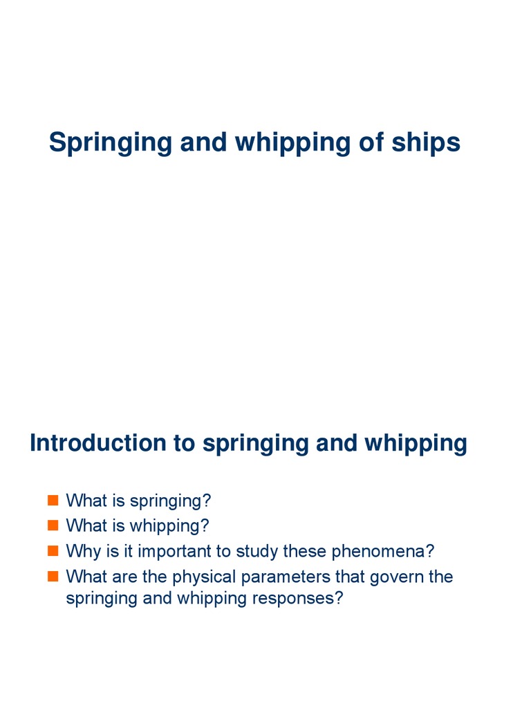 Understanding Ship Springing and Whipping | PDF | Resonance | Ships