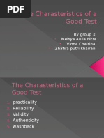 Characteristics of Good Assessment