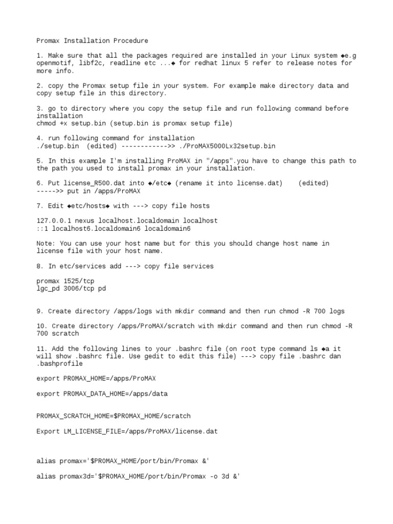 Promax Installation on Linux Guide | PDF