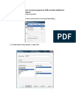 Procedimiento P - Crear Nuevo Proyecto en VHDL