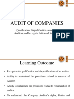 Lecture 5 - Audit of Companies - Rights, Duties and Liabilities of An Auditor