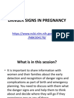 Danger Signs in Pregnancy