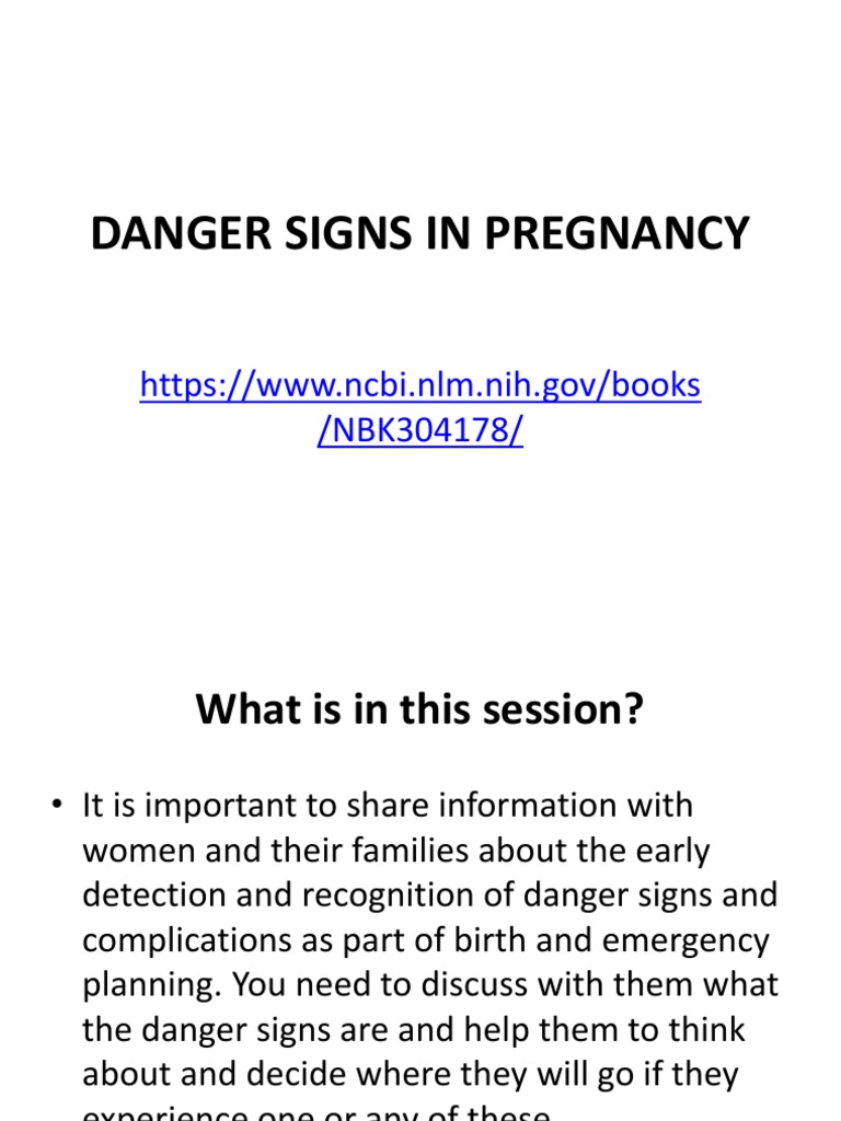 Recognizing Danger Signs in Pregnancy | PDF | Pregnancy | Risk