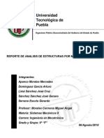 Universidad Tecnológica de Puebla: Reporte de Analisis de Estructuras Por Metodo de Nodos