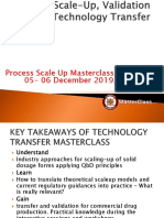 Process Scale-Up, Validation & Technology Transfer
