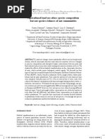 Agricultural Land Use Alters Species Composition 