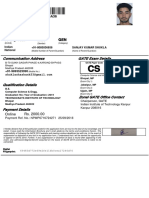 13 Sep 1997 Male GEN: Communication Address GATE Exam Details