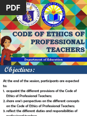 Pdf Code Of Ethics For Professional Teachers