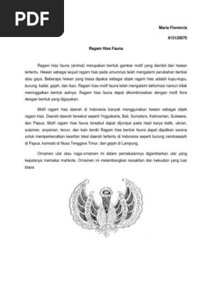 Ragam Hias Motif Fauna Hewan Docx