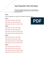 Cambridge Primary ProgressionTests - Past Papers PDF