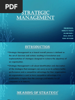 Strategic Management: Presented By-Heena M. Shaikh M-Com Part-1 DIV-A, R.NO-31 YEAR - 2019-2020