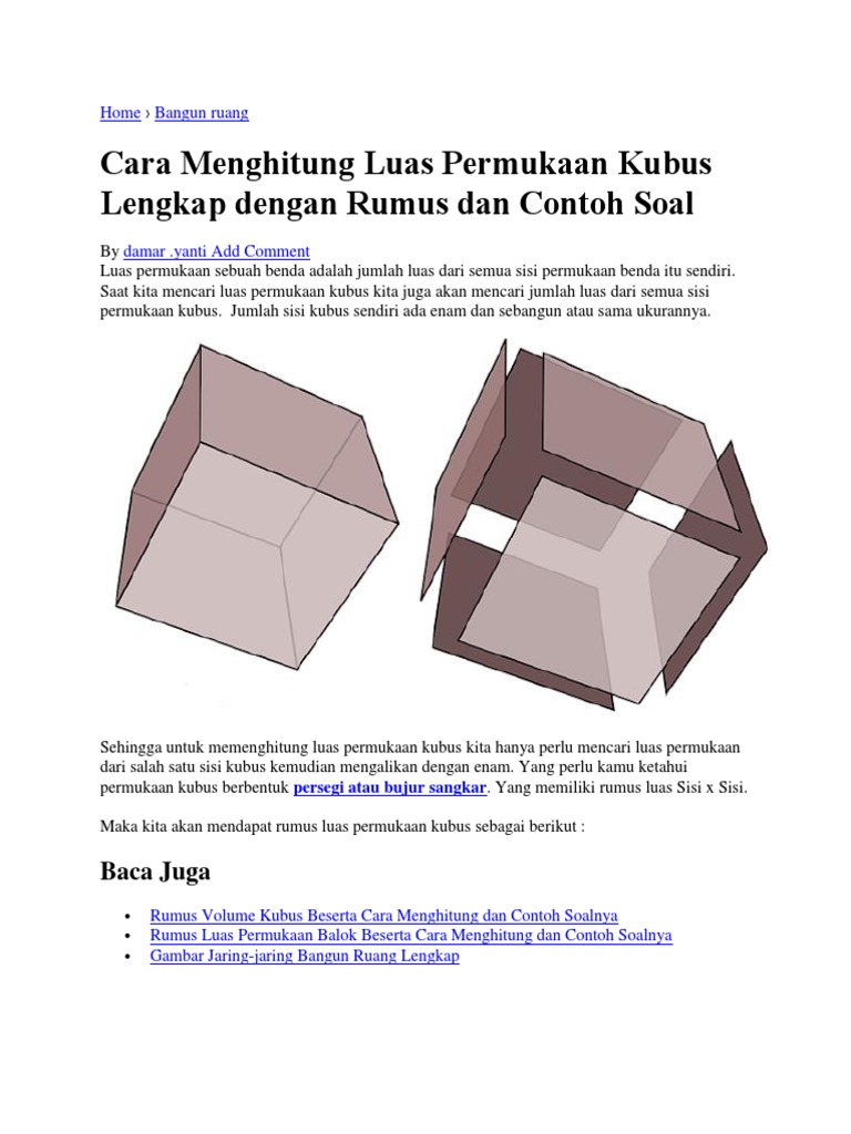 Luas Permukaan Kubus Docx