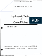 Hydrostatic Testing of Control Valve PDF