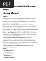 Library Manual: School of Planning and Architecture, Bhopal