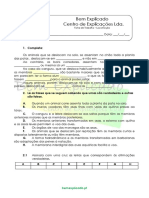 1.2 - Diversidade Dos Animais - Locomoção - Ficha de Trabalho PDF