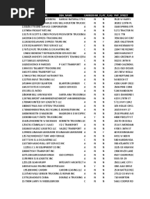 USA Trucking Companies Database Sample