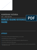 Kanishak Kataria: Booklist, Reading References and Notes Making