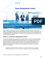 What Is A Purchase Requisition Form