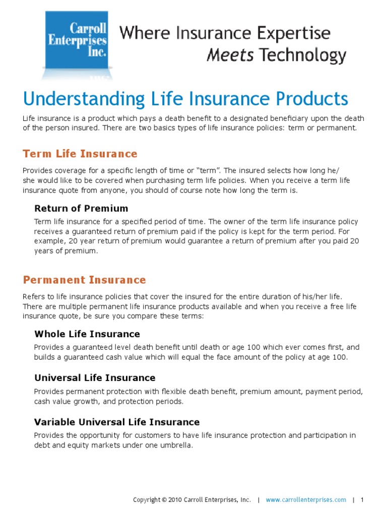 Understanding Life Insurance | PDF | Life Insurance | Insurance