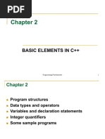 Basic Elements in C++: Programming Fundamentals 1