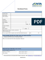 Enrolment Form: Personal Details