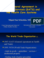 The General Agreement in Trade On Services (GATS) and The Health Care Systems