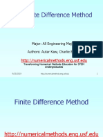 Finite Difference Method: Major: All Engineering Majors Authors: Autar Kaw, Charlie Barker