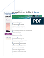 Say You Won't Let Go Chords James Arthur