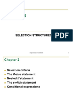 Selection Structures: Programming Fundamentals 1