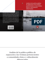 Análisis de La Política Pública de Reparación A Los Pueblos Ética y Culturalmente Diferenciados en Colombia