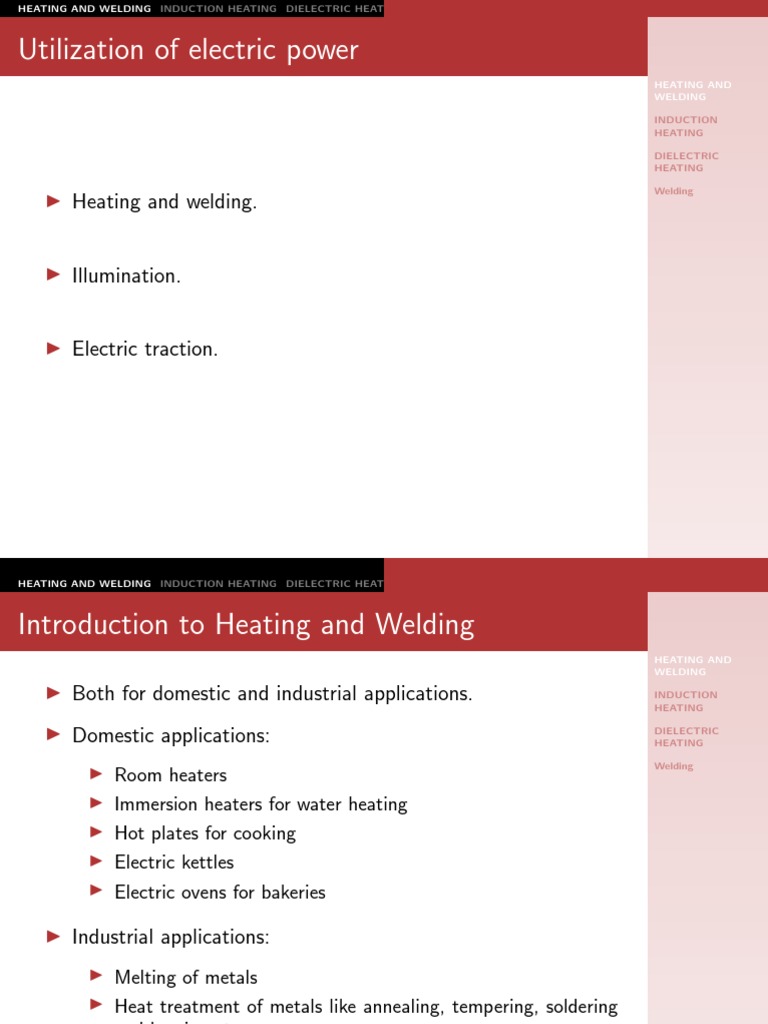Utilization of Electric Power Heating and Welding PDF Welding