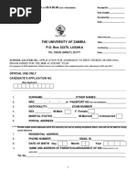 School Leaver Application Form 2019