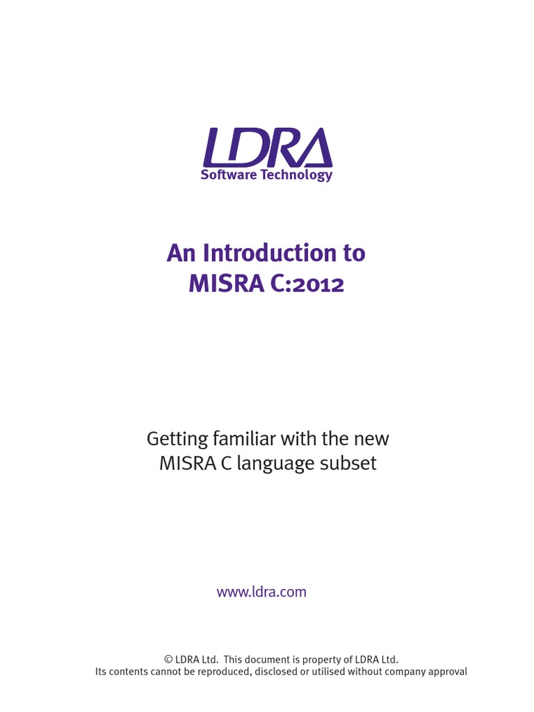 MISRA C 2012 White Paper v2.1 PDF | PDF | C (Programming Language ...