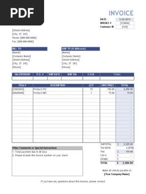 Sales Invoice