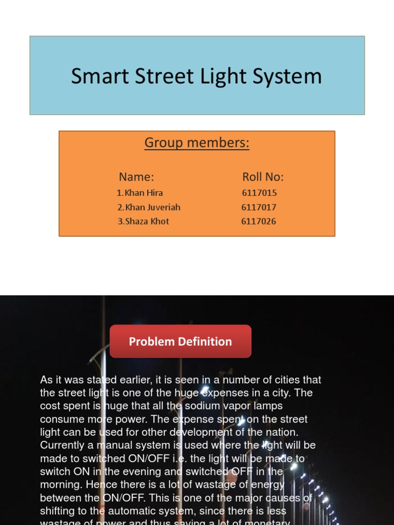 Smart Street Light System Pdf Infrared Light