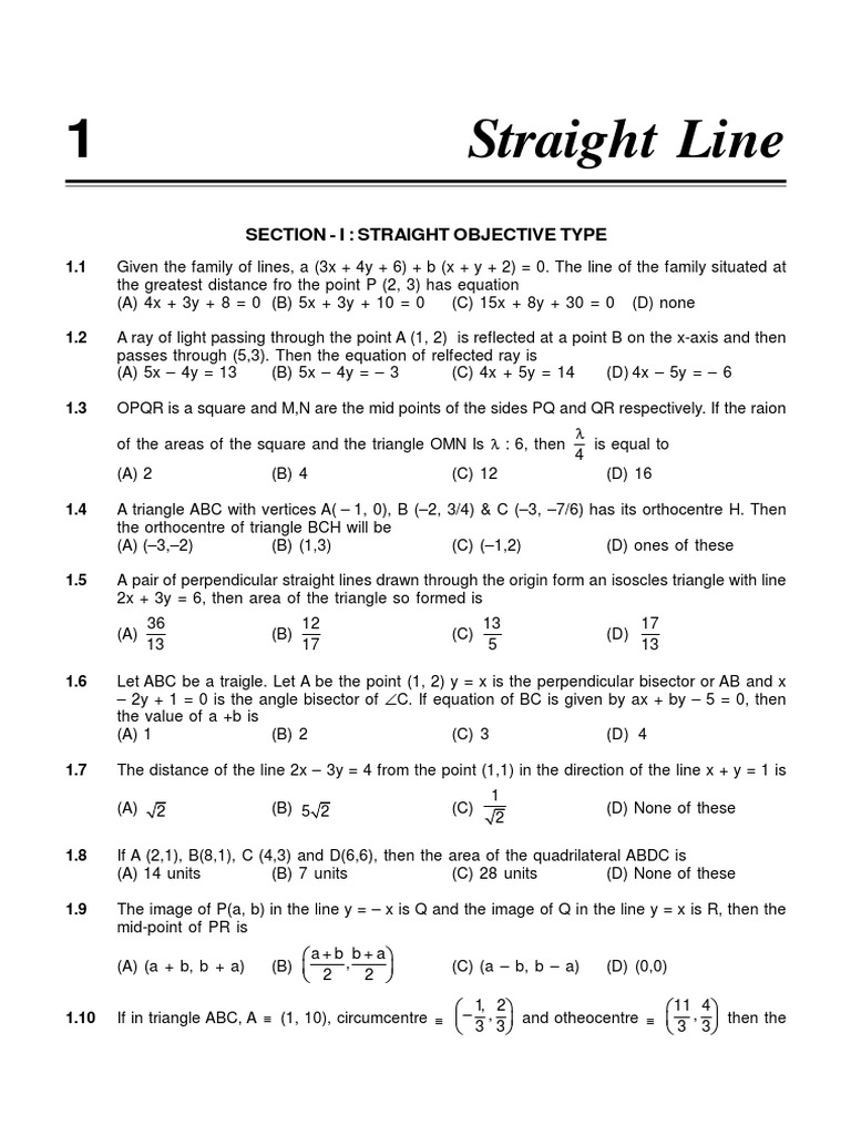 Straight Line | PDF | Triangle | Line (Geometry)